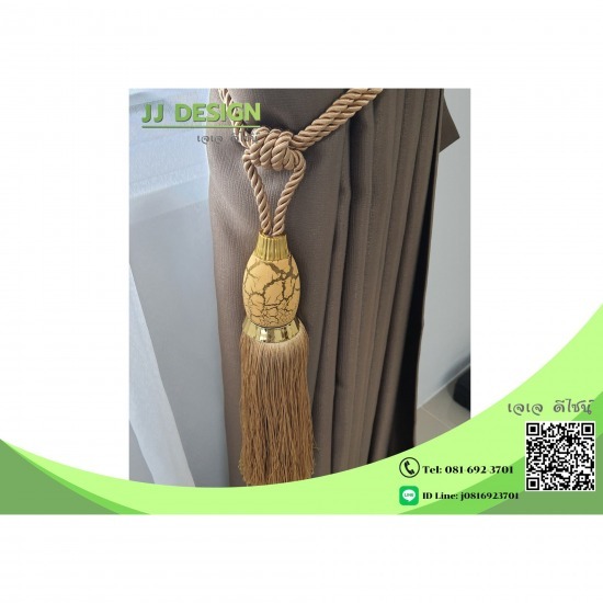 พู่ผูกผ้าม่าน ราคาถูก - ร้าน เจ.เจ. ดีไซน์ - อุปกรณ์พู่ผูกผ้าม่าน ราคาถูก  พู่ห้อยผ้าม่าน ศรีราชา  พู่ห้อย 