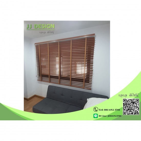 ร้านมู่ลี่ ศรีราชา - ร้าน เจ.เจ. ดีไซน์ - ติดตั้งผ้าม่าน  ติดผ้าม่านโครงการบ้าน  ติดผ้าม่านเหมาจ่าย  ม่าน  ผ้าม่าน 